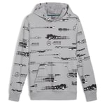 PUMA Mercedes-AMG Petronas F1® Logo Hoodie mit Allover-Print, storlek Large