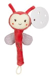 GIPSY TOYS – PELUCHE - ACCROCHE-TETINE COCCINELLE – GAMME « BAMBOO » - 13 CM S/CARTE – ROSE BEIGE ET GRIS – 1ER AGE