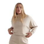 aim'n Café Au Lait Comfy Modal Half Zip Beige