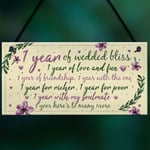 1st Wedding Anniversary Card Gift For Husband Wife First Year Anniversary Gift