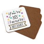 You're My Favourite Mechanic Stars Coaster Drinks Mat Set Of 4 - Funny Car