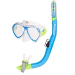 AKTIVE Aqua Sport 54264 Lunettes de plongée avec Tube Sec pour Enfants, support pour caméra Amovible, Valve d'échappement, Silicone, Latex Libre, Verres trempé, Embout TPR, Ajustement hermétique