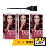 Garnier Couleur Sensation Cheveux Couleur 4.60 Intense Rouge Foncé 3-pack