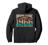 Original Classic Born 1966 I'm Far From Finished Birthday Pullover Hoodie