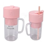 (Pink)Mini Juicer Blender Portable Blender Juicer Easy To Clean 1200mAh For