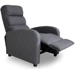 Fauteuil relax manuel Lasco tissu gris