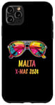 Coque pour iPhone 11 Pro Max Conception de lunettes de soleil Malte X-Mas 2024, Noël