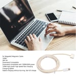 C&acirc;ble USB C 140W vers Magsafe 3, c&acirc;ble de charge rapide pour ordinateur portable OS Pro 2021 M1 Pro pour OS ordinateur portable Pro 2023 M2 Pro Starlight