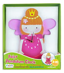 Fiesta Crafts Fairy Pendulum Wall Clock for Kids - Fun Learning Decorative Wooden Quartz Hanging Clock for Children for Living Room, Bedroom Or Classroom. Learn to Tell The Time. Ages 3-9 Years