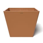 POTS&MORE Pot de Fleurs Prismo 40 VP024003 (40,8 cm, Forme carrée, Couleur Terre Cuite, Hauteur 33,2 cm, Pot en Plastique, pour Plantes d'intérieur)