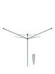 Brabantia Lift-O-Matic Rotary Clothes Outdoor Airer Washing Line with Ground Spike, 50m