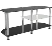 AVF Classic SDC1140-5 1140 mm TV Stand - Black & Chrome, Silver/Grey,Black