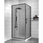 Cabine de Douche Belize - 90 x 90 x 190 cm - Badplaats - Noir - Verre teinté