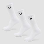 MP Unisex Crew Socks (3 Pack) - White - UK 9-11