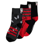 adidas Boy's Marvel Spider-Man Crew Socks 3 Pairs, Black/Grey Six/Grey Six, 6.5-8