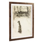 Big Box Art Framed Print of James McNeill Whistler Lady in The Street Design | Wall Art Picture | Home Decor for Kitchen, Living Room, Bedroom, Hallway, Walnut, A2 / 24.5x18 Inch / 62x45cm