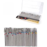 30 st Nail Drill Diamond Professionella Nail Drill Bits Ta Bort Gel Akryl Nagelband Tungsten Carbide Nail Drill Bits Set 2