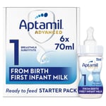 Aptamil Advanced Ready To Feed Starter Pack 6x70ml - 2 Pack