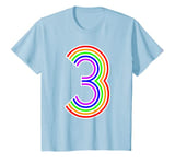 Youth Happy Family Clothing Rainbow 3rd Birthday Number 3 T-shirt T-Shirt