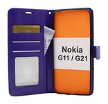 Crazy Horse Wallet Nokia G11 / G21 (Lila)