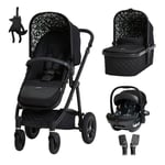 Cosatto Wow 2 Travel system bundle in Silhouette with car seat and raincover