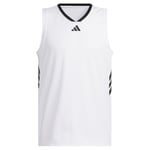 adidas Men's Basketball Legends Tank, White/Black, XS