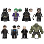 8 st  Serie Minifigurer Byggklossar Kit, Batman Joker Monterade Mini Actionfigurer Leksaker Set Barnpresenter Db