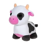 Adopt Me! Peluche de Collection de 15 cm - Vache - Douce et câline - Directement inspirée du Jeu n° 1, Jouets pour Enfants, Noir