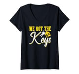 Womens Homeowner We Got The Keys First Time Homeowner Housewarming V-Neck T-Shirt