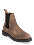 Slhtim Suede Chelsea Boot B Stövletter Chelsea Boot Brown Selected Homme