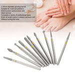 10Pcs Nail Drill Bits Milling Burr Grinder Multi Shape Removal Polishing Man HEN