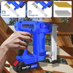 21V Li-ion Cordless Nail Gun And Staple Gun Tool Workshop + Free nails & Battery