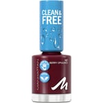 Manhattan Make-up Nails Clean & Free Nail Lacquer 157 Berry Opulence 8 ml
