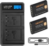 2X NP-BX1 Batterie compatibles avec pour Sony NP-BX1 et Sony Cyber-Shot DSC-RX100, DSC-RX100 II, DSC-RX100M II, RX100 M4/M5/M6/M7/¿/¿/¿/¿/VA, DSC-RX100M II, HDR-CX405