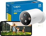 Tapo Outdoor Camera Security Wireless, Rechargeable Battery Camera System for 2K