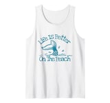 Life Is Better on The Beach Loves Mermaid Tail Fish Swimming Tank Top