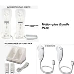 2x MOTION PLUS REMOTE CONTROLLER 2x NUNCHUCK AND DOCKING STATION BUNDLE FOR WII