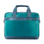 Hama Sacoche Ordinateur Portable "Velvet" (Sac Ordinateur 34-36 cm /13,3-14,1", Sac à bandoulière pour PC et Tablette, Pochette Porte Documents Voyage ou Travail, Idéal Cadeau Femme Homme) Turquoise