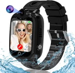 4g Montre Connectée Enfant Gps - Montre Gps Enfant Pour Fille Garçon Avec Gps Appel Vidéo Sos Ip68 Téléphone Etanche Jeux Réveil Mode Classe, Montre Intelligente Enfants De 4-12 Ans Cadeau