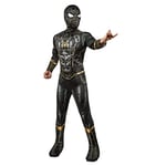 Rubies Official Marvel Spider-Man No Way Home Deluxe Childs Costume, Inside Out Black & Gold Suit, Kids Superhero Fancy Dress, Size Small Halloween Halloween