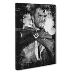 Clint Eastwood (2) Canvas Print for Living Room Bedroom Home Office Décor, Wall Art Picture Ready to Hang, 30 x 20 Inch (76 x 50 cm)