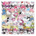 Mixed Söt Sanrio Klistermärken Cinnamoroll HelloKitty Kuromi Dekaler Gör själv Telefon Bagage Bärbar dator Gitarr Klistermärke