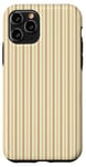 Coque pour iPhone 11 Pro Beige rayé Esthétique Girly Preppy Stripes