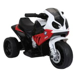 BMW - Moto Electrique S1000, 25W pour Enfant, 3 Roues, Système Audio et Phares Fonctionnels - Rouge