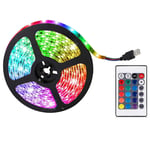 Suszian LED Strip Lights, DIY Indoor Decoration, TV Backlight, RGB LED Light Strip LED Color Changing Light with 24 Keys Remote Control