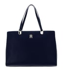 Tommy Hilfiger Sac Femme TH Timeless Satchel Avec Poche Intérieure, Bleu (Space Blue), Taille Unique