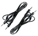 Audio Stereo Aux Jack 3.5 mm Male to 3.5 mm Male Length 6 m for Headphones for iPod iPhone iPad Tablet Smartphone MP3 Player (Pack of 2)