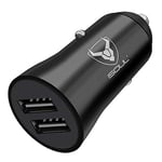 iSOUL Car Charger, USB Car Cigarette Lighter Charger, 12V/24V (DC 5V) 3.1A USB car phone charger Adapter 2-Port, Fast Charging for iPhone 12 11 X Pro Max Samsung Galaxy iOS Android Devices Black