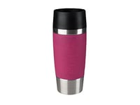 Emsa 513550 Travel Mug Insulated Drinking Cup with Quick Press Closure, 360 ml, Raspberry