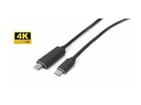 Microconnect - Displayport-Kabel - 24 Pin Usb-C (Hane) Till Mini Displayport (Hane) - 3 M - 4K60hz (3840 X 2160) Stöd - Svart